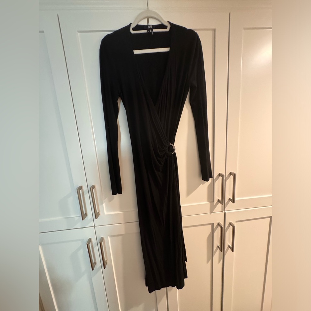 Black wrap dress